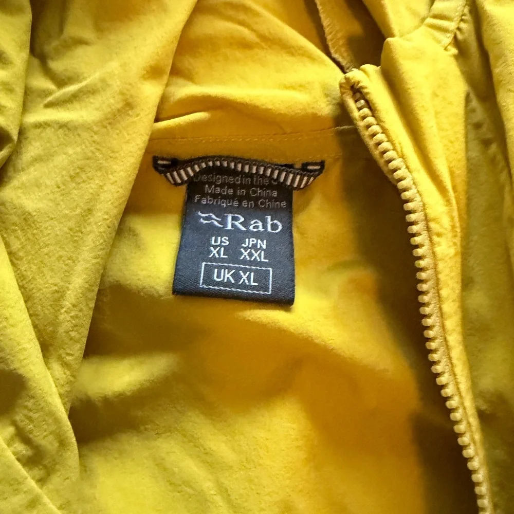 Rab raincoat Yellow Hooded Lightweight Jacket - Picture 2 of 4